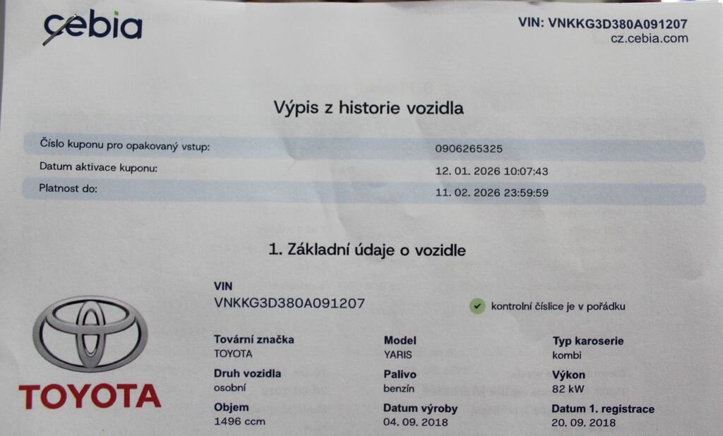 Toyota Yaris Hatchback 1,5 l 82 kw