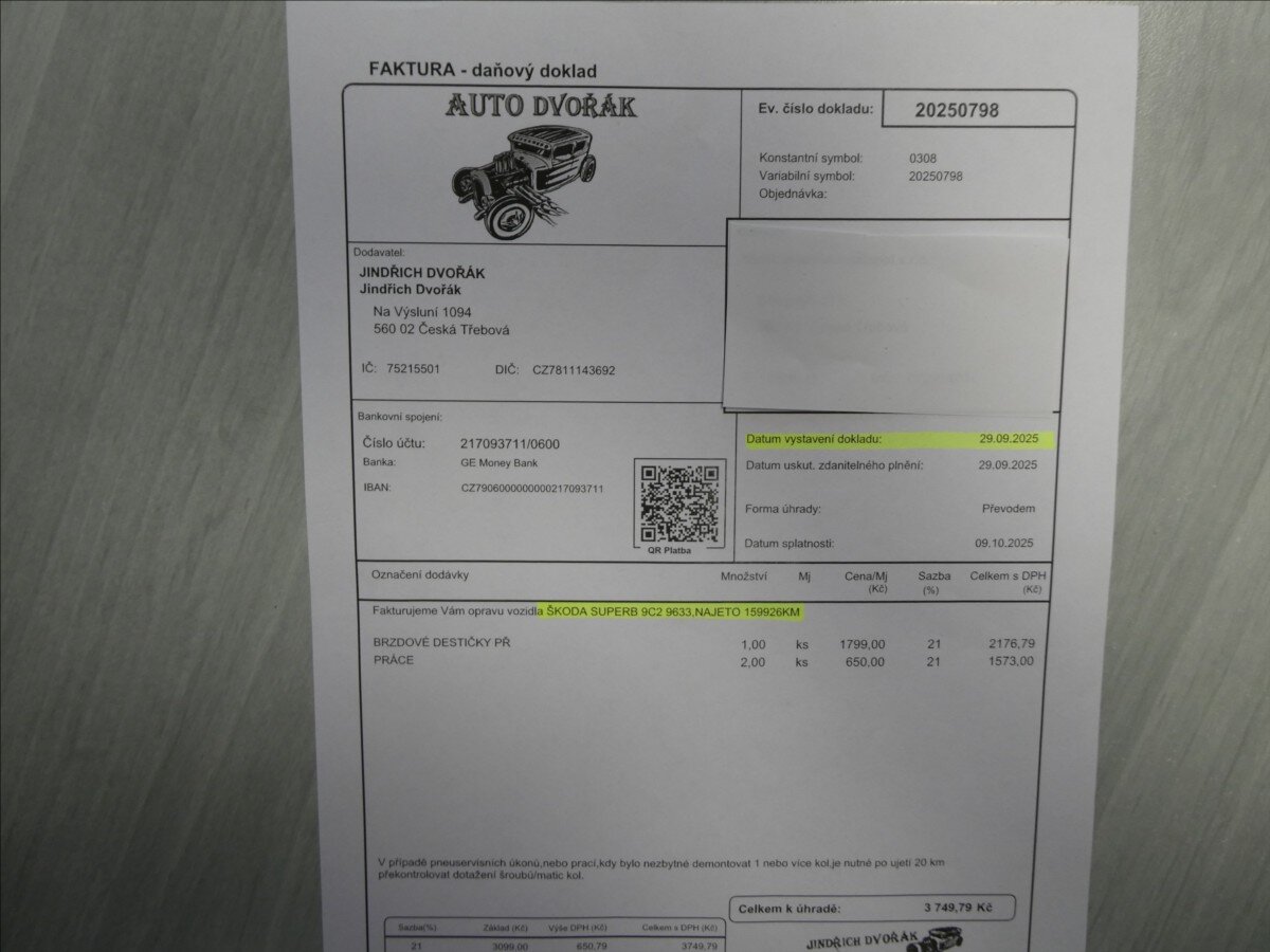 Škoda Superb Kombi 2,0 l 147 kw