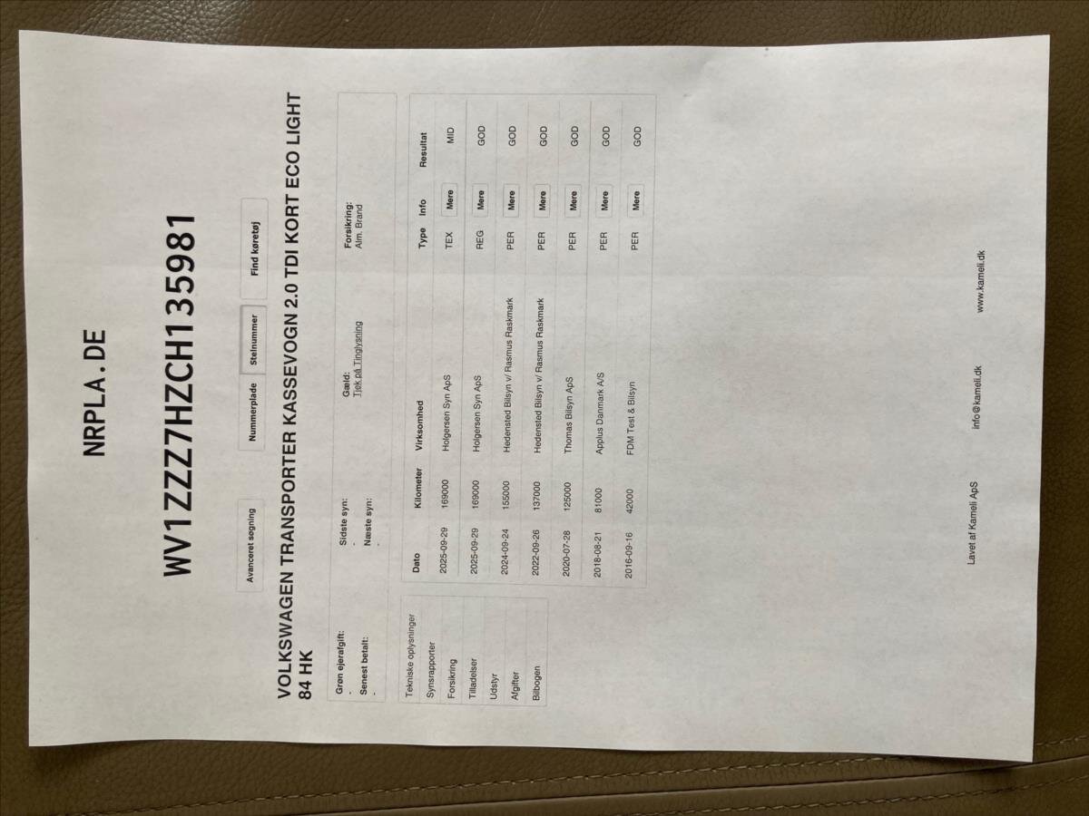 Volkswagen Transporter Ostatní 2,0 l 75 kw