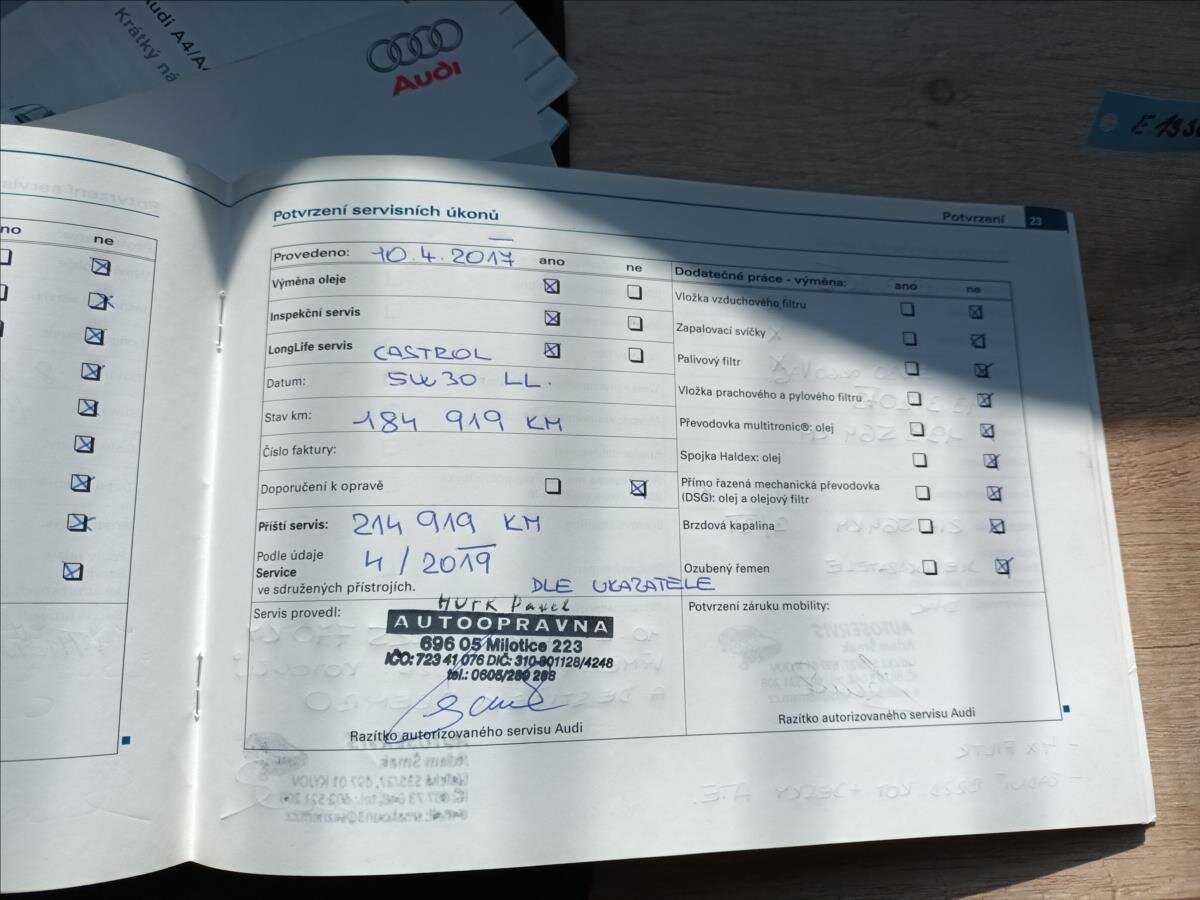 Audi A4 Sedan / Limuzína 1,9 l 85 kw