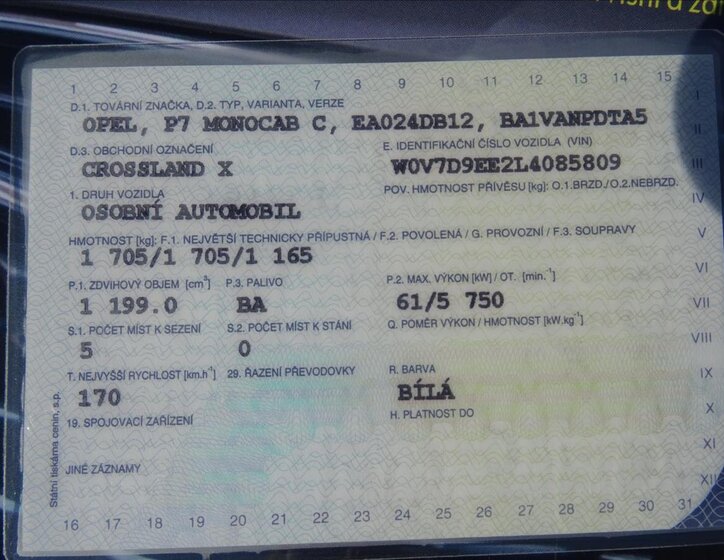 Opel Crossland X MPV 1,2 l 61 kw