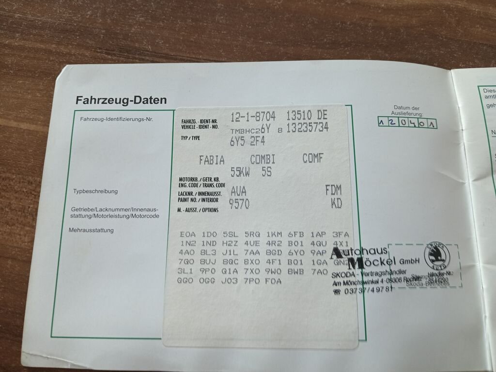 Škoda Fabia Kombi 1,4 l 55 kw