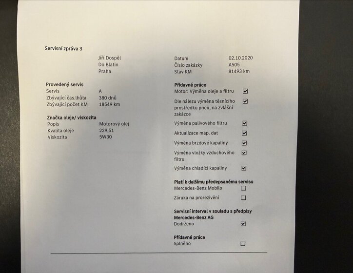 Mercedes-Benz Třídy V MPV 2,1 l 140 kw