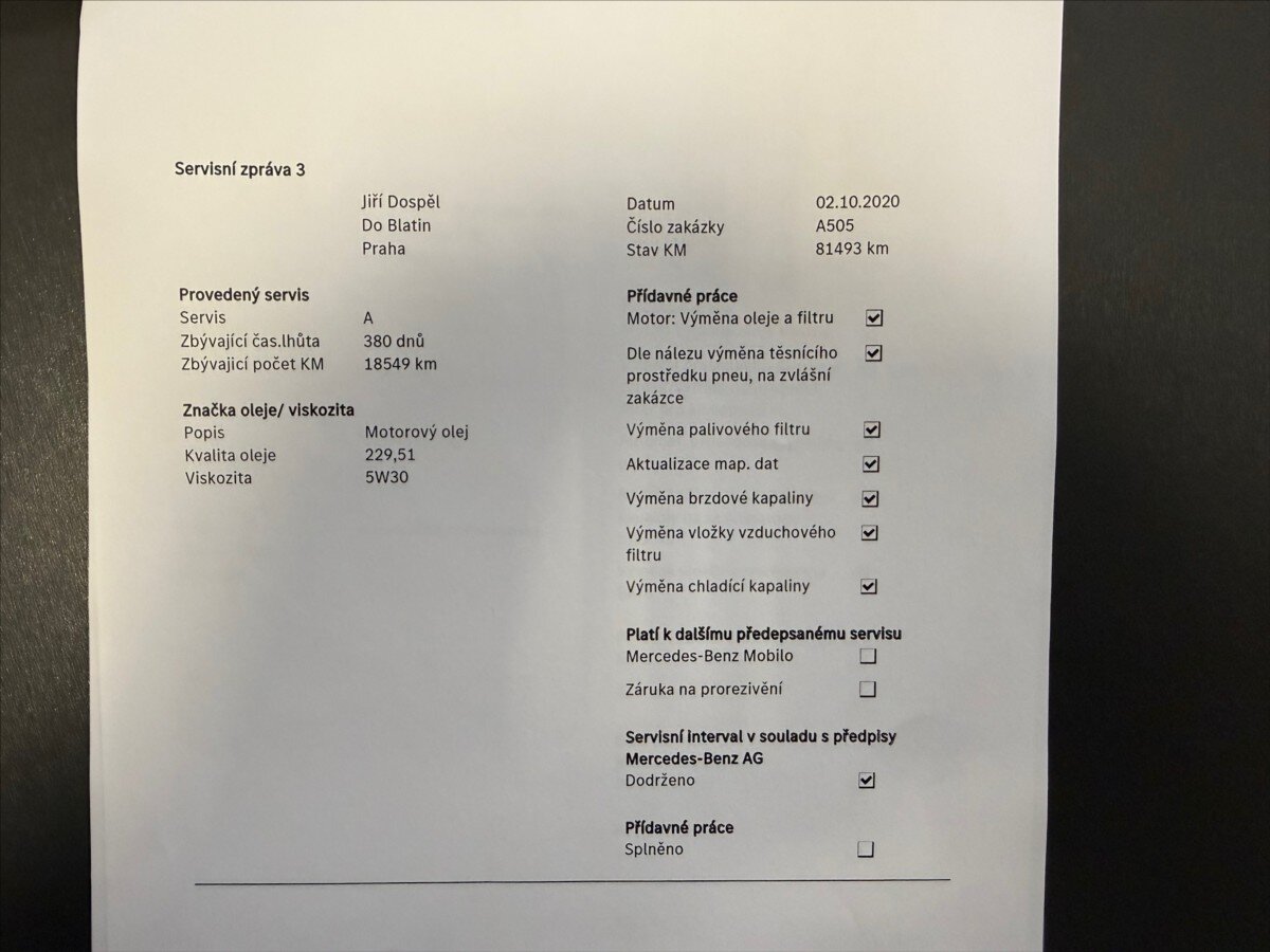 Mercedes-Benz Třídy V MPV 2,1 l 140 kw