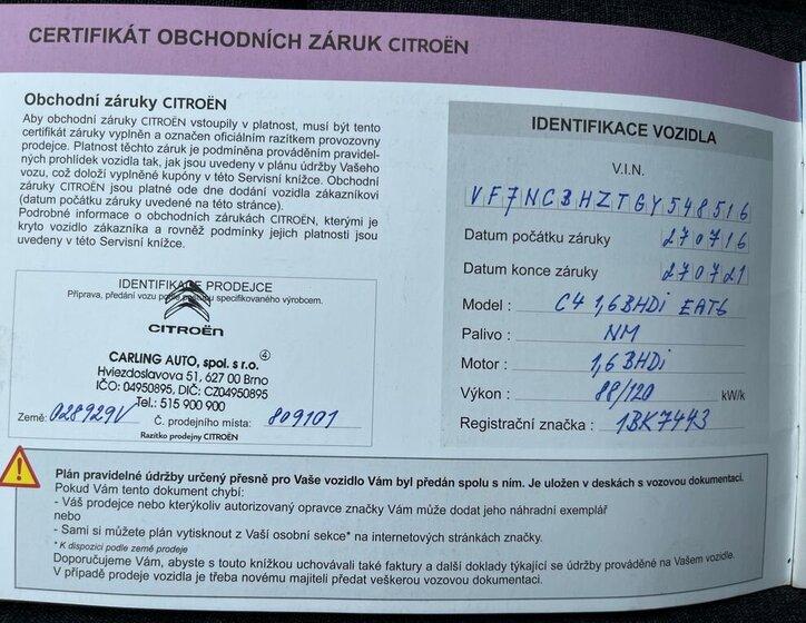 Citroën C4 Hatchback 1,6 l 88 kw