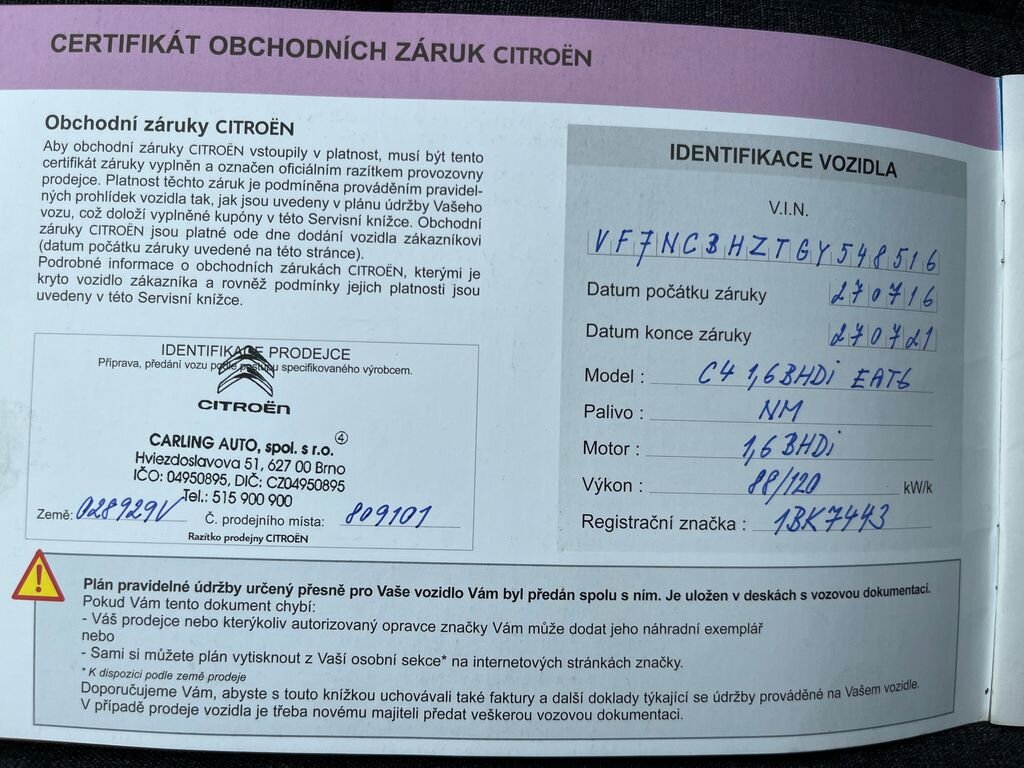 Citroën C4 Hatchback 1,6 l 88 kw