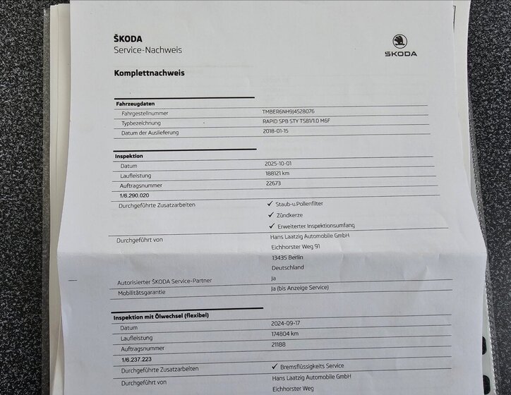 Škoda Rapid Hatchback 999,0 81 kw