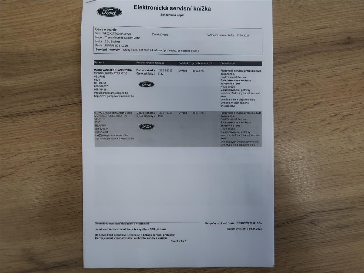 Ford Tourneo Custom MPV 2,0 l 136 kw