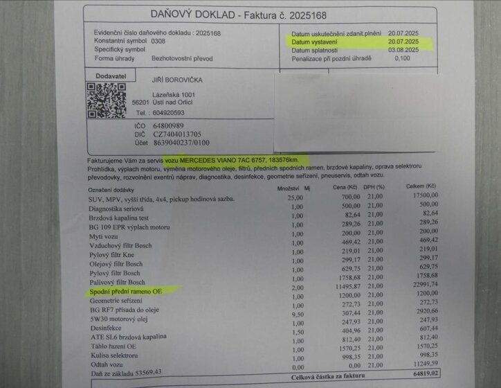 Mercedes-Benz Třídy V Ostatní 2,1 l 140 kw