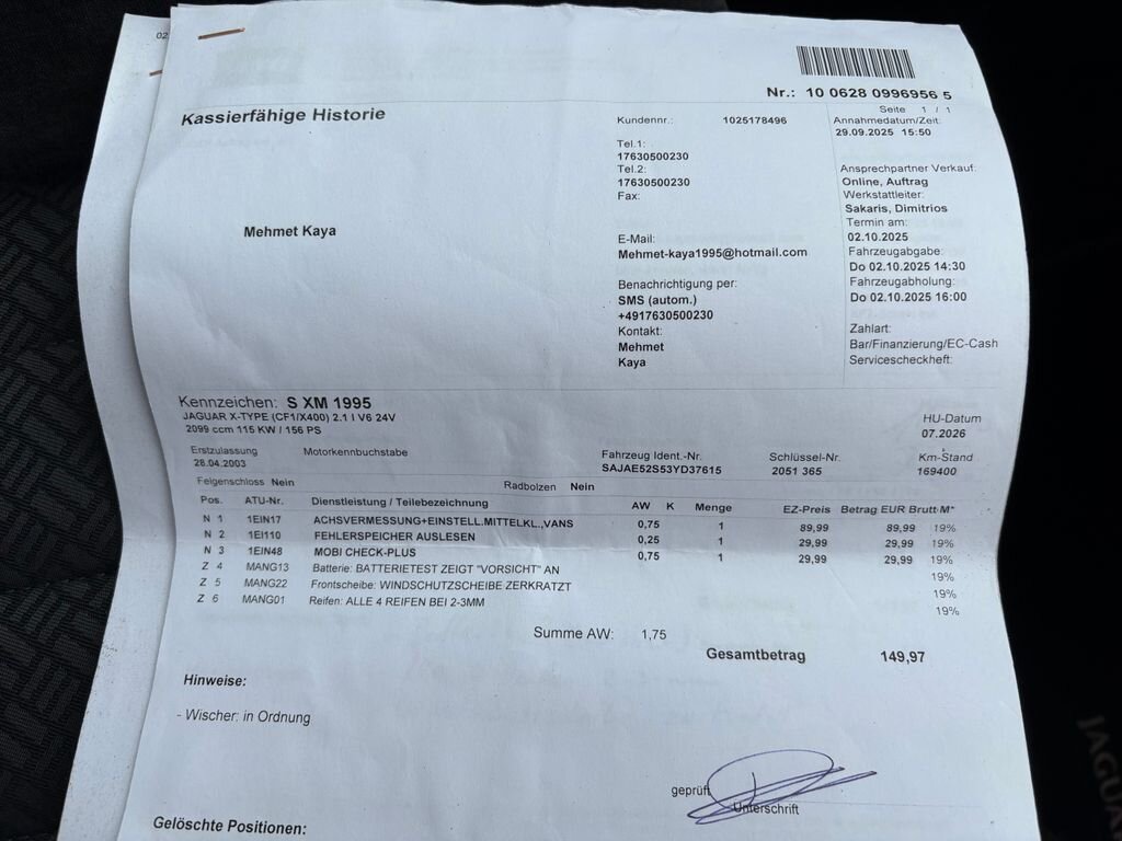 Jaguar X-Type Sedan 2,1 l 115 kw