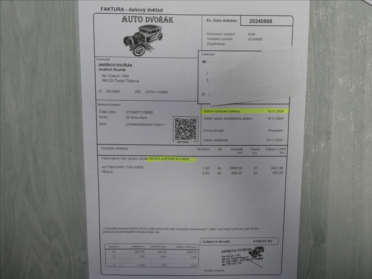 Škoda Superb Kombi 2,0 l 147 kw
