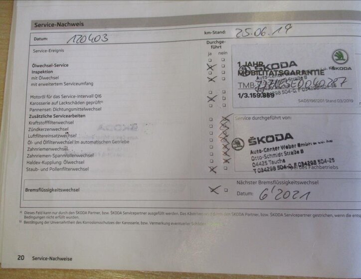 Škoda Octavia Kombi 2,0 l 110 kw