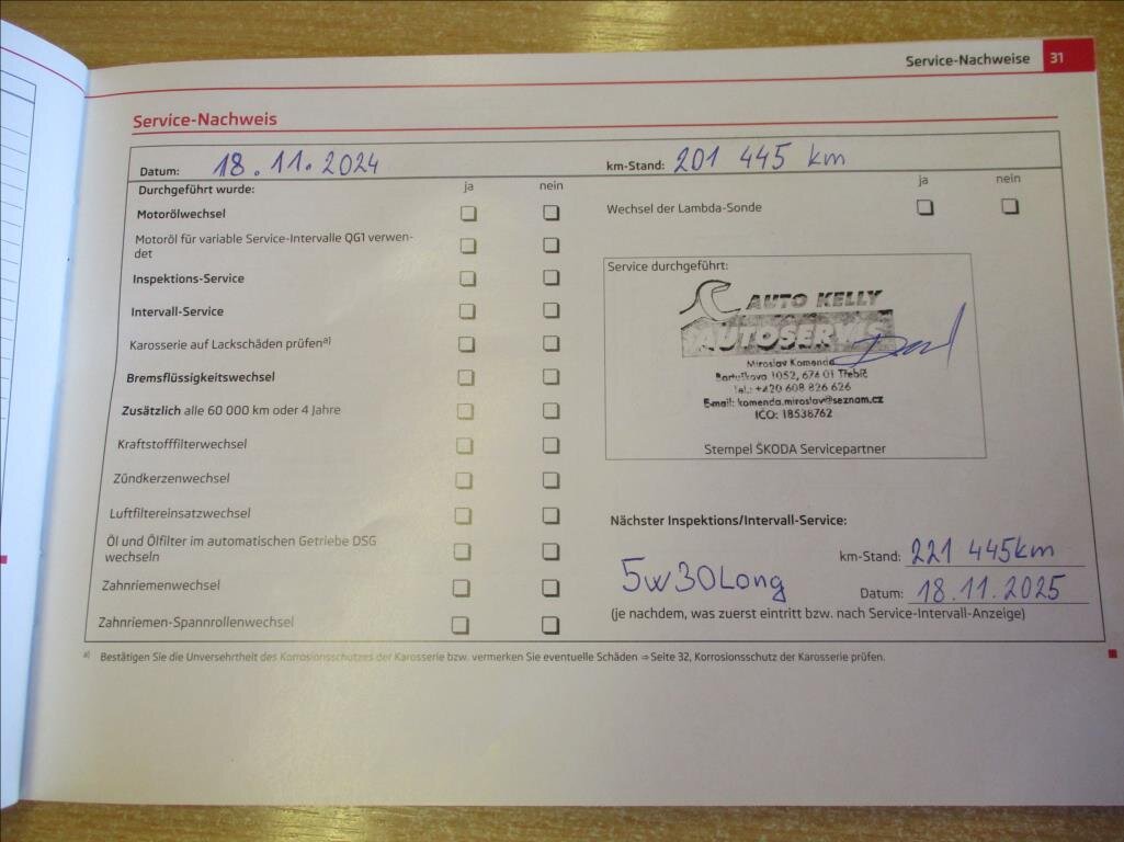 Škoda Superb Kombi 1,6 l 77 kw