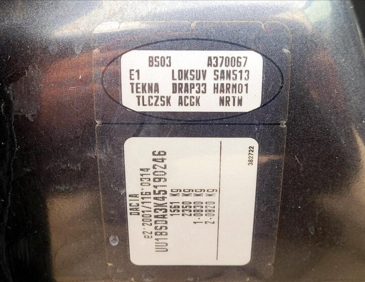 Dacia Sandero Hatchback 1,6 l 62 kw