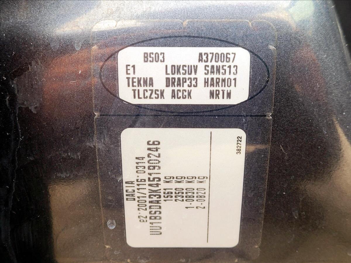 Dacia Sandero Hatchback 1,6 l 62 kw