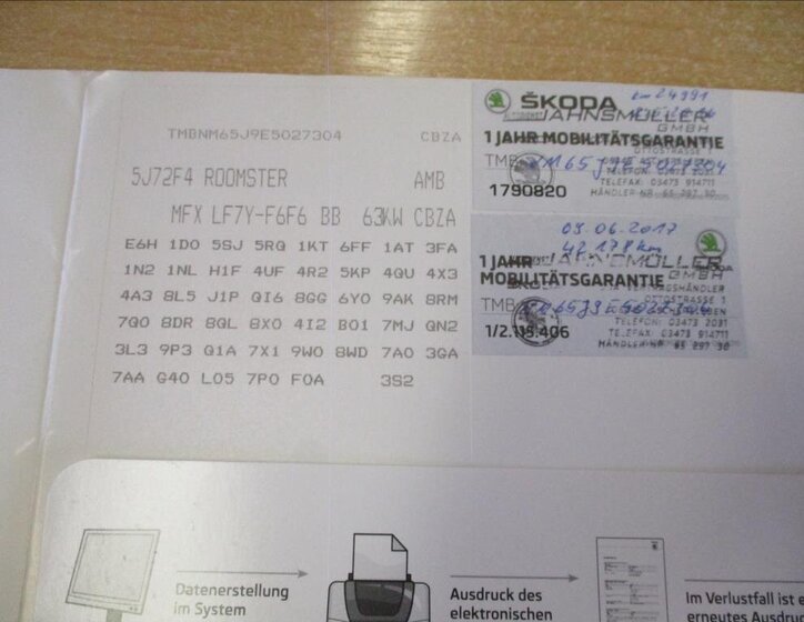 Škoda Roomster Kombi 1,2 l 63 kw