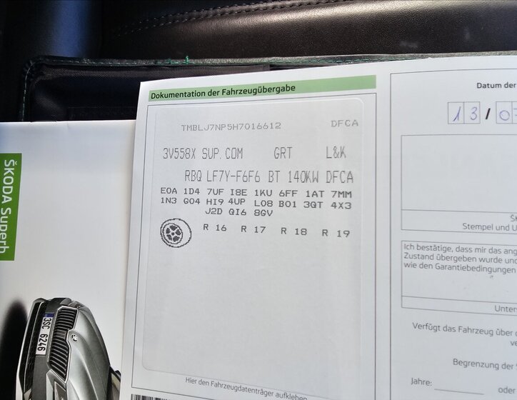 Škoda Superb Kombi 2,0 l 140 kw