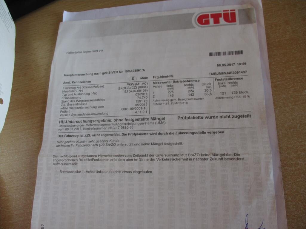 Škoda Fabia Kombi 1,2 l 63 kw