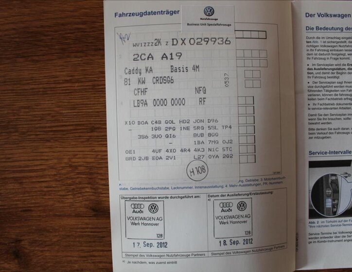 Volkswagen Caddy Skříň 2,0 l 81 kw