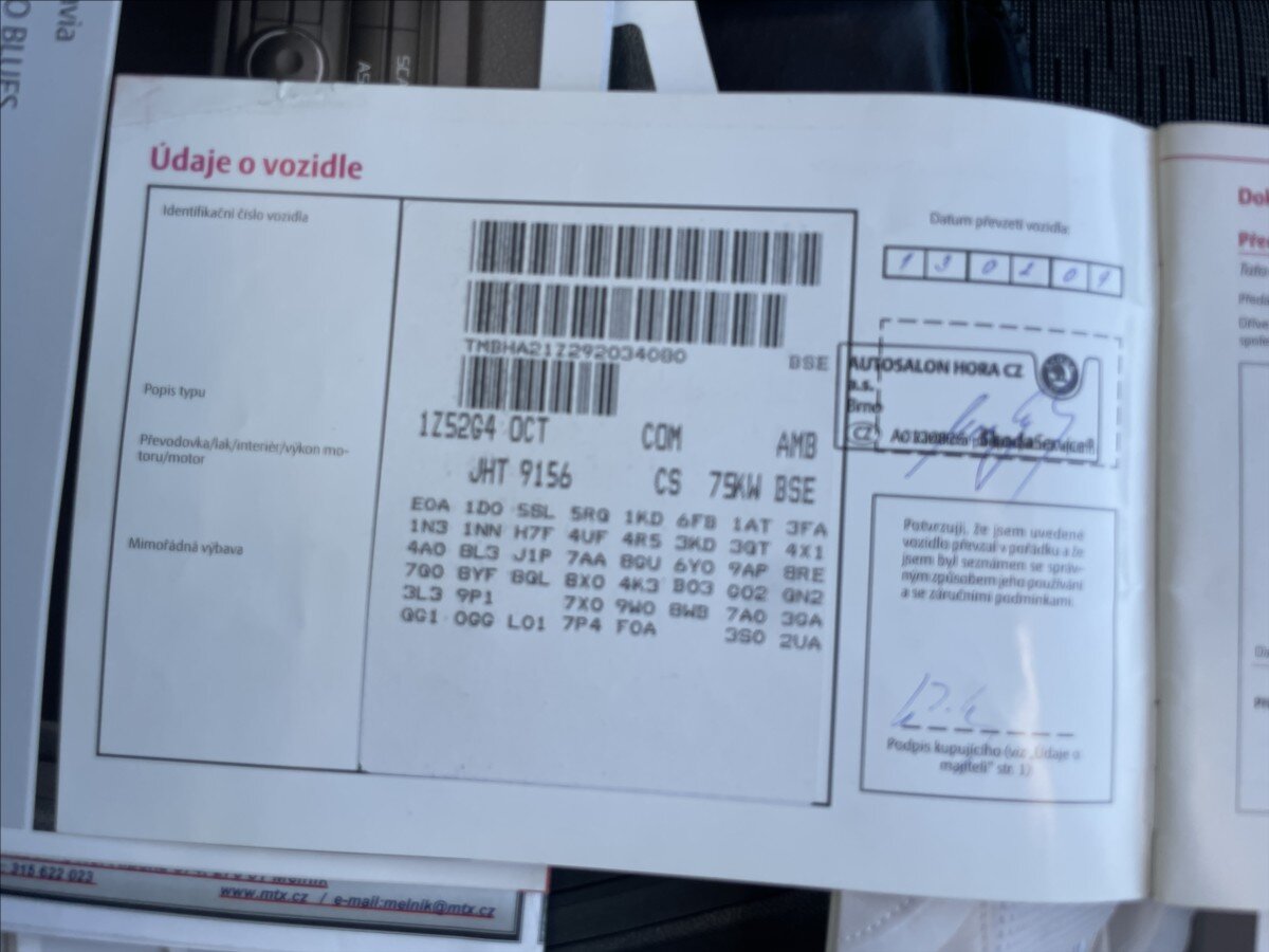 Škoda Octavia Sedan / Limuzína 1,9 l 77 kw