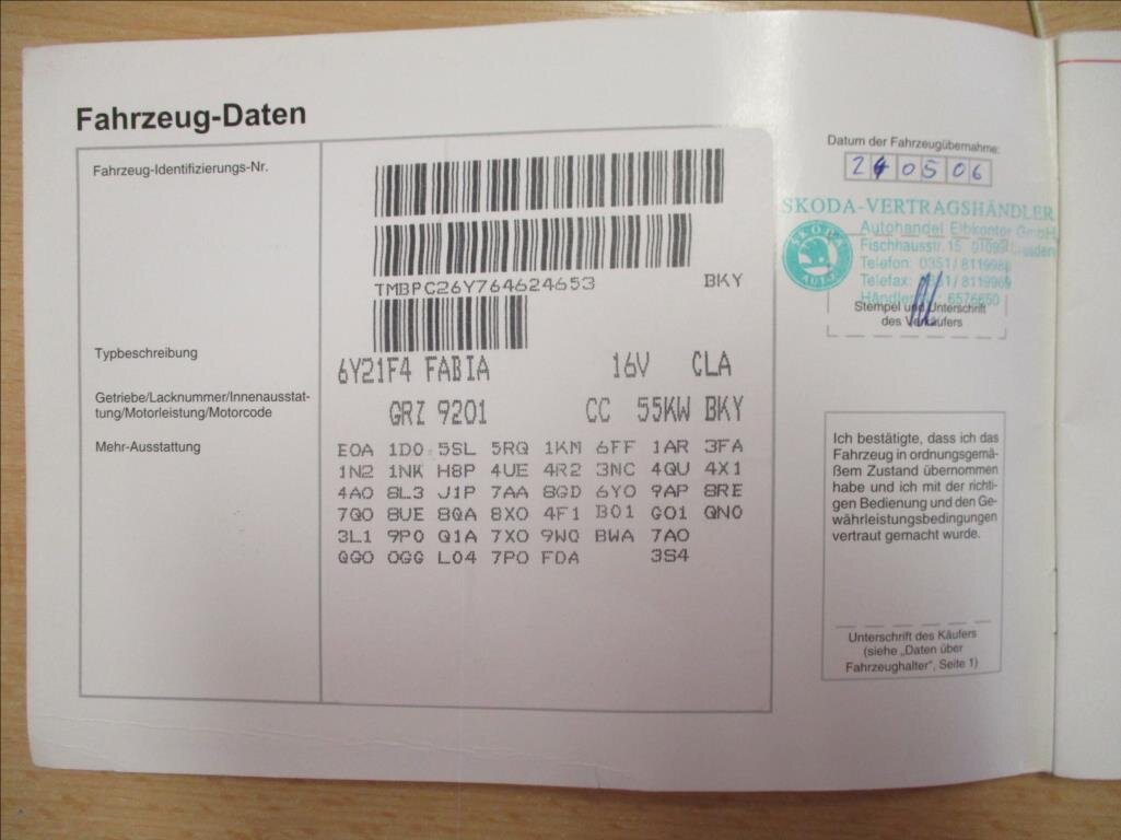 Škoda Fabia Hatchback 1,4 l 55 kw