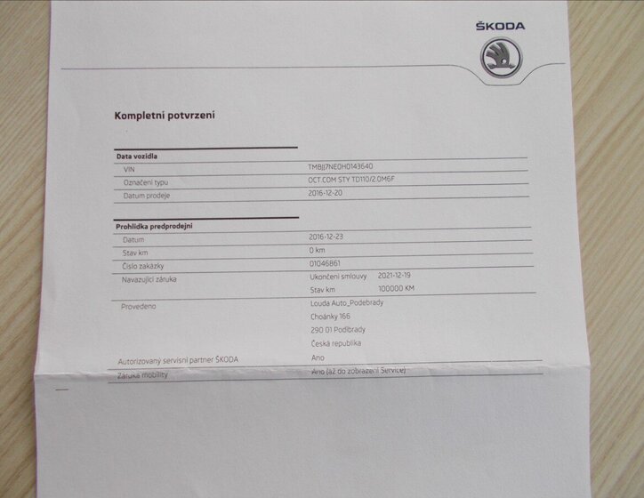 Škoda Octavia Kombi 2,0 l 110 kw