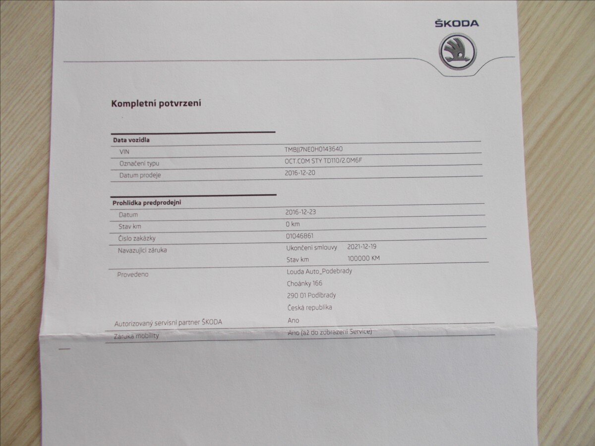 Škoda Octavia Kombi 2,0 l 110 kw