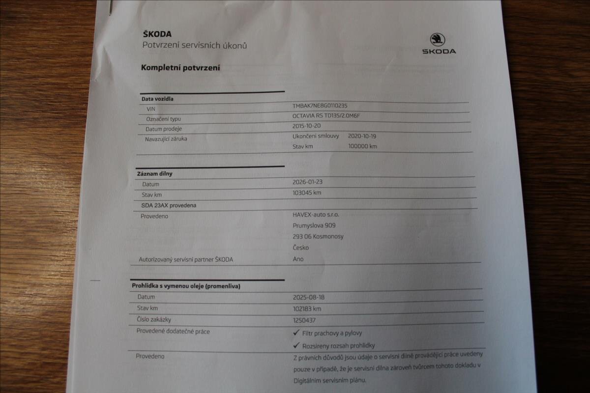 Škoda Octavia Liftback 2,0 l 135 kw