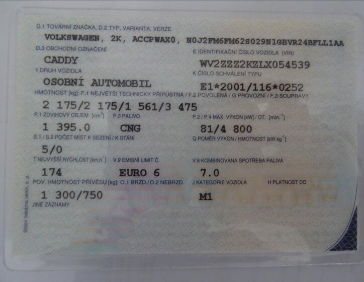 Volkswagen Caddy MPV 1,4 l 81 kw