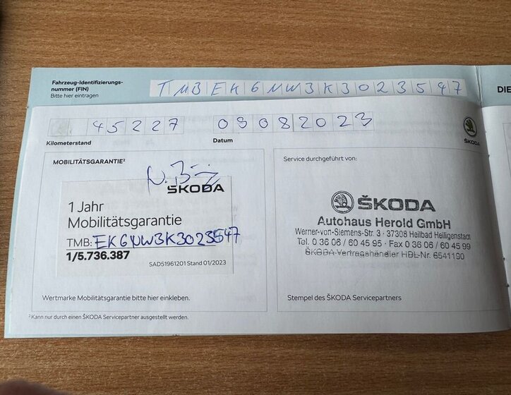 Škoda Scala Hatchback 1,5 l 110 kw