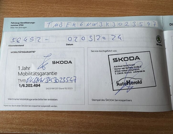 Škoda Scala Hatchback 1,5 l 110 kw