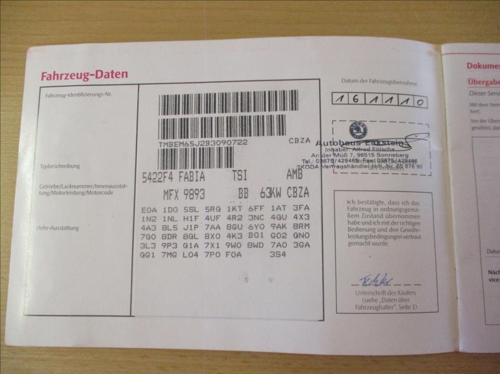 Škoda Fabia Hatchback 1,2 l 63 kw