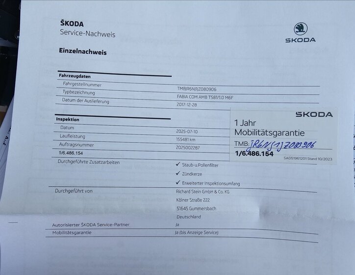 Škoda Fabia Kombi 999,0 81 kw