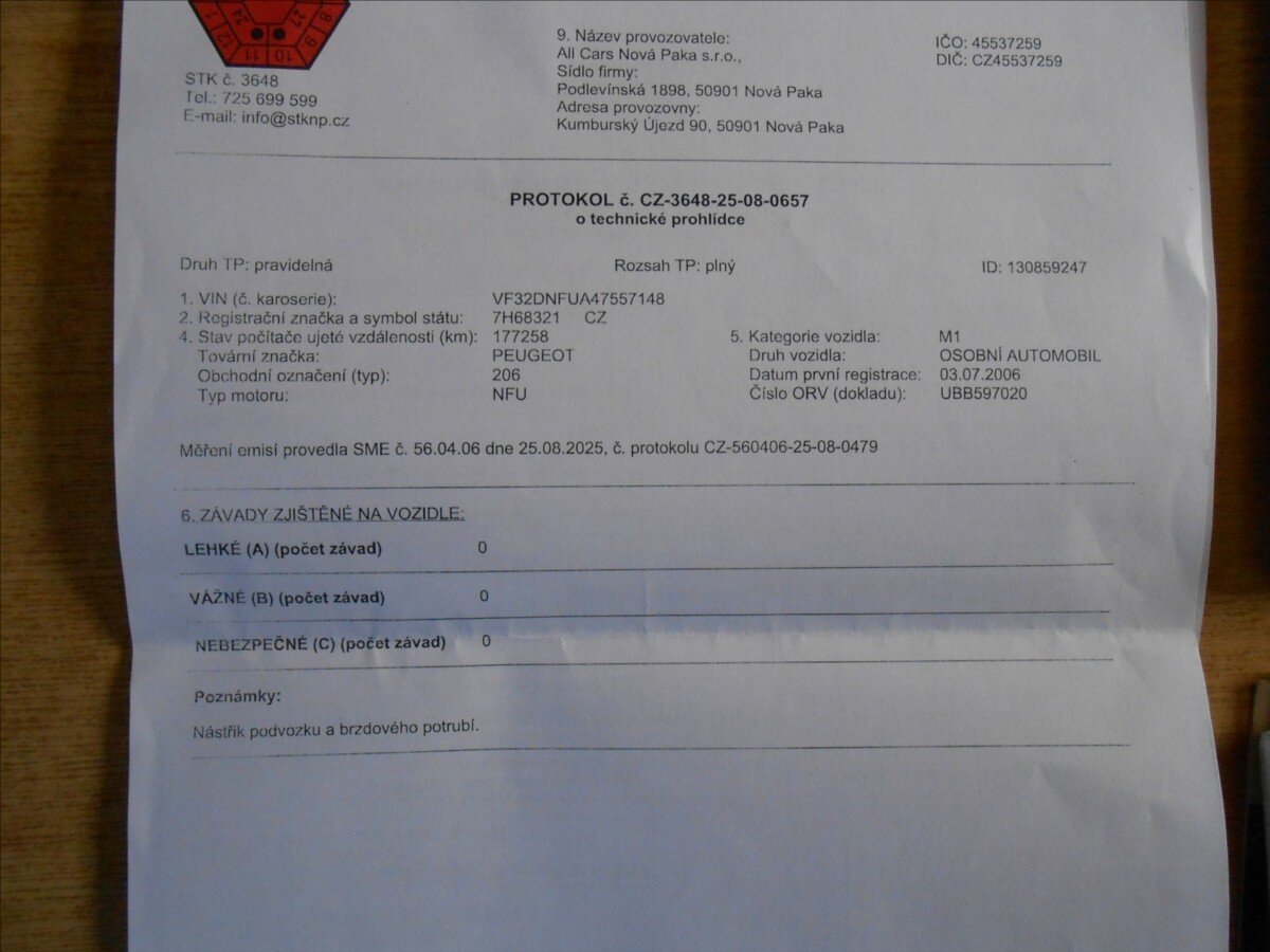 Peugeot 206 Kabriolet 1,6 l 80 kw