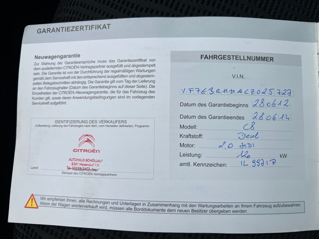 Citroën C8 MPV 2,0 l 120 kw