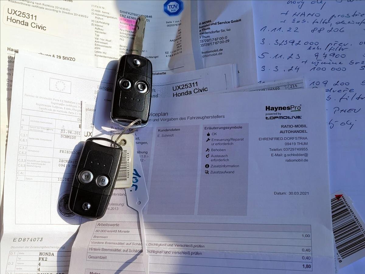 Honda Civic Hatchback 1,8 l 104 kw