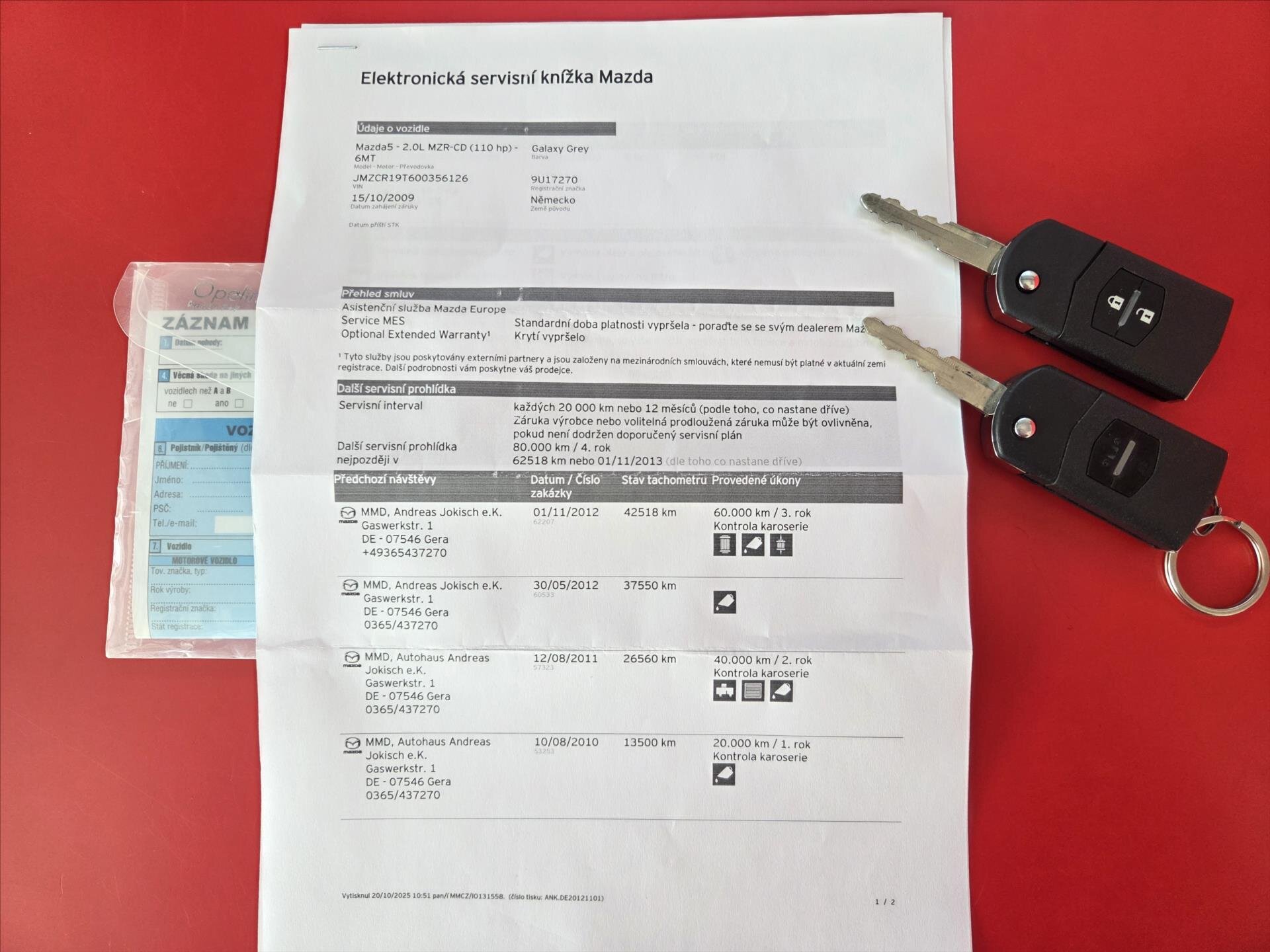 Mazda 5 MPV 2,0 l 81 kw