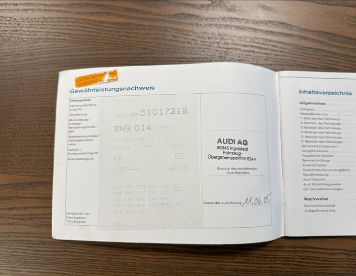 Audi TT Kabriolet 1,8 l 110 kw