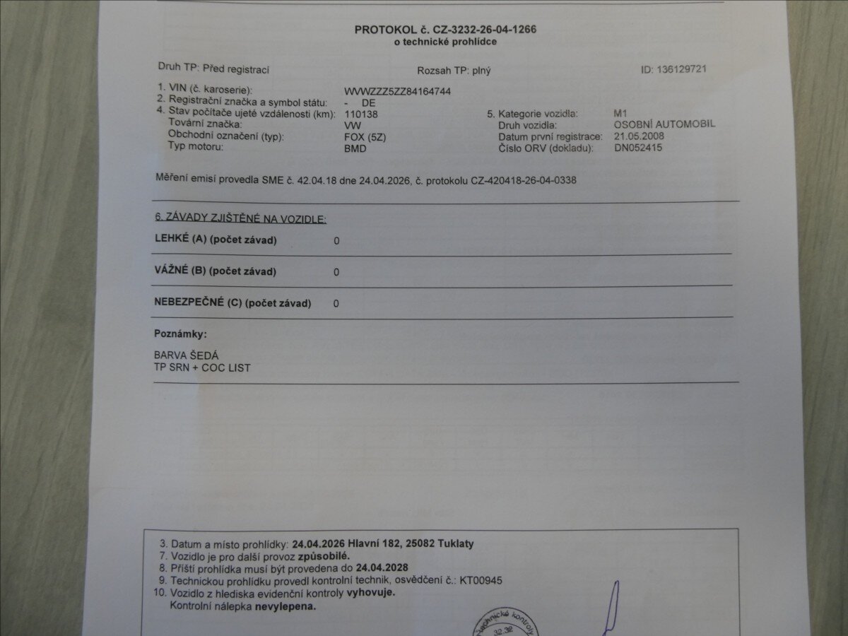 Volkswagen Fox Hatchback 1,2 l 40 kw