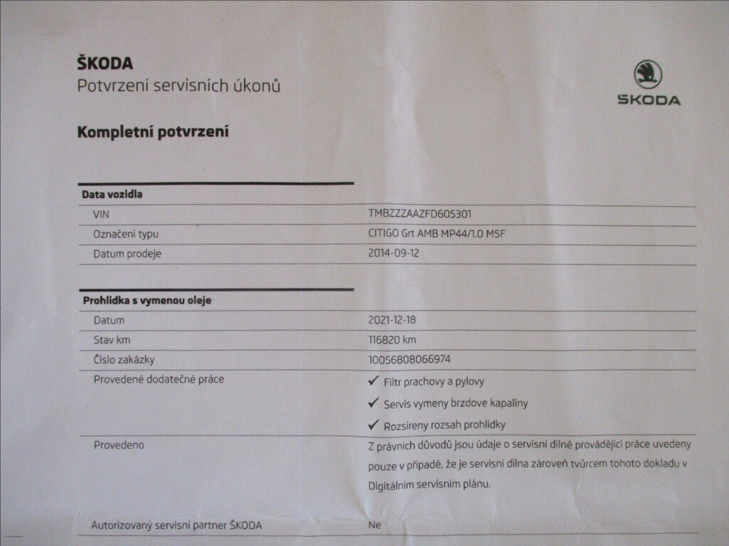 Škoda Citigo Hatchback 999,0 44 kw