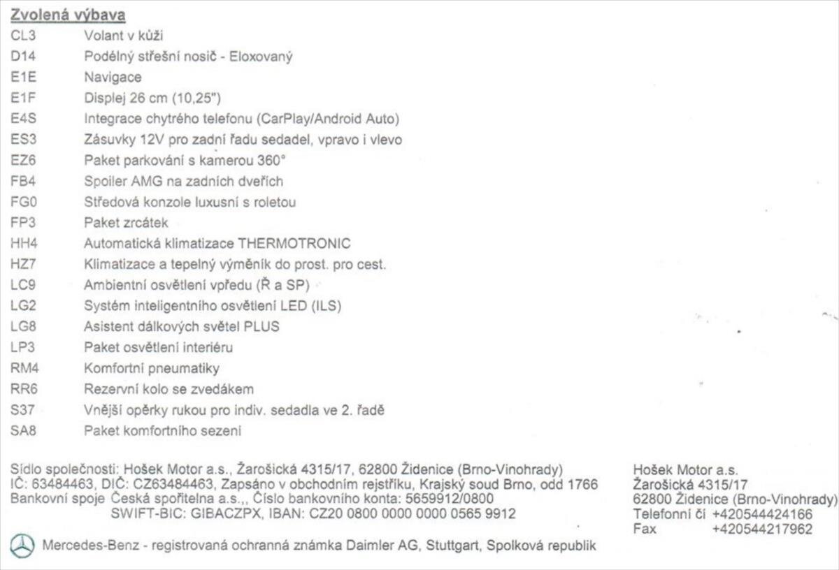 Mercedes-Benz Třídy V MPV 2,0 l 174 kw