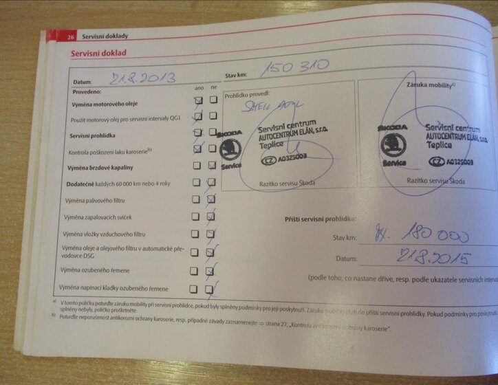 Škoda Octavia Sedan / Limuzína 2,0 l 103 kw