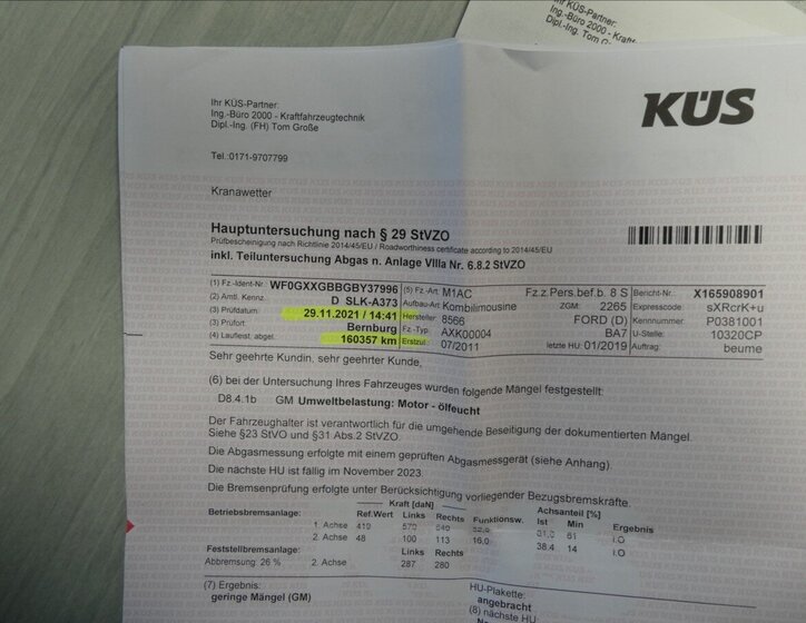 Ford Mondeo Kombi 1,6 l 85 kw