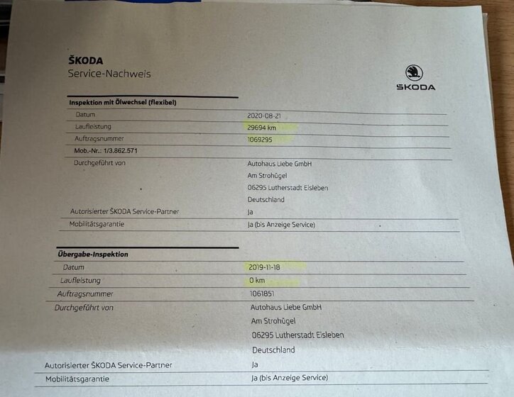 Škoda Superb Liftback 2,0 l 110 kw