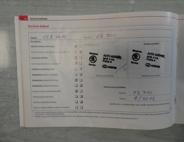 Škoda Octavia Sedan / Limuzína 1,6 l 75 kw