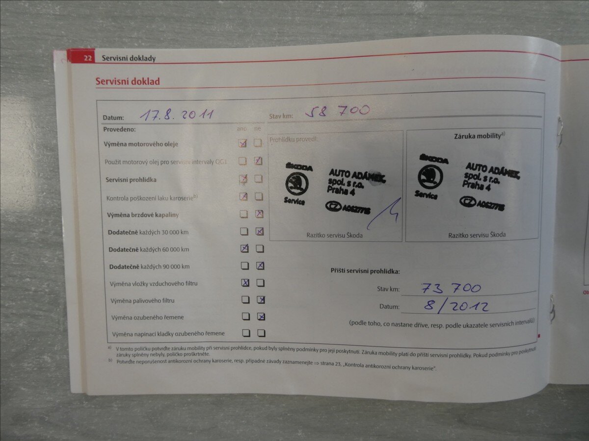 Škoda Octavia Sedan / Limuzína 1,6 l 75 kw