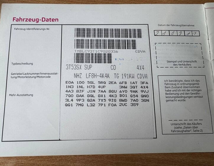 Škoda Superb Kombi 3,6 l 191 kw