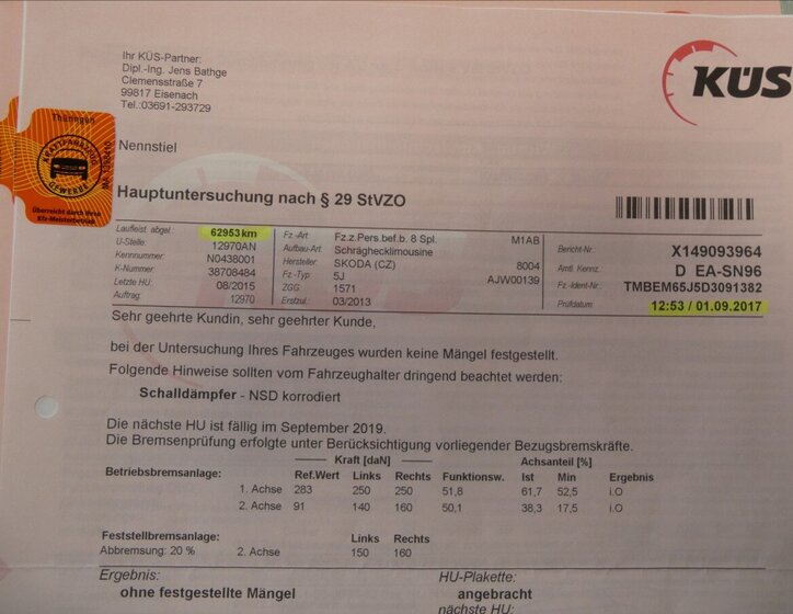 Škoda Fabia Hatchback 1,2 l 63 kw