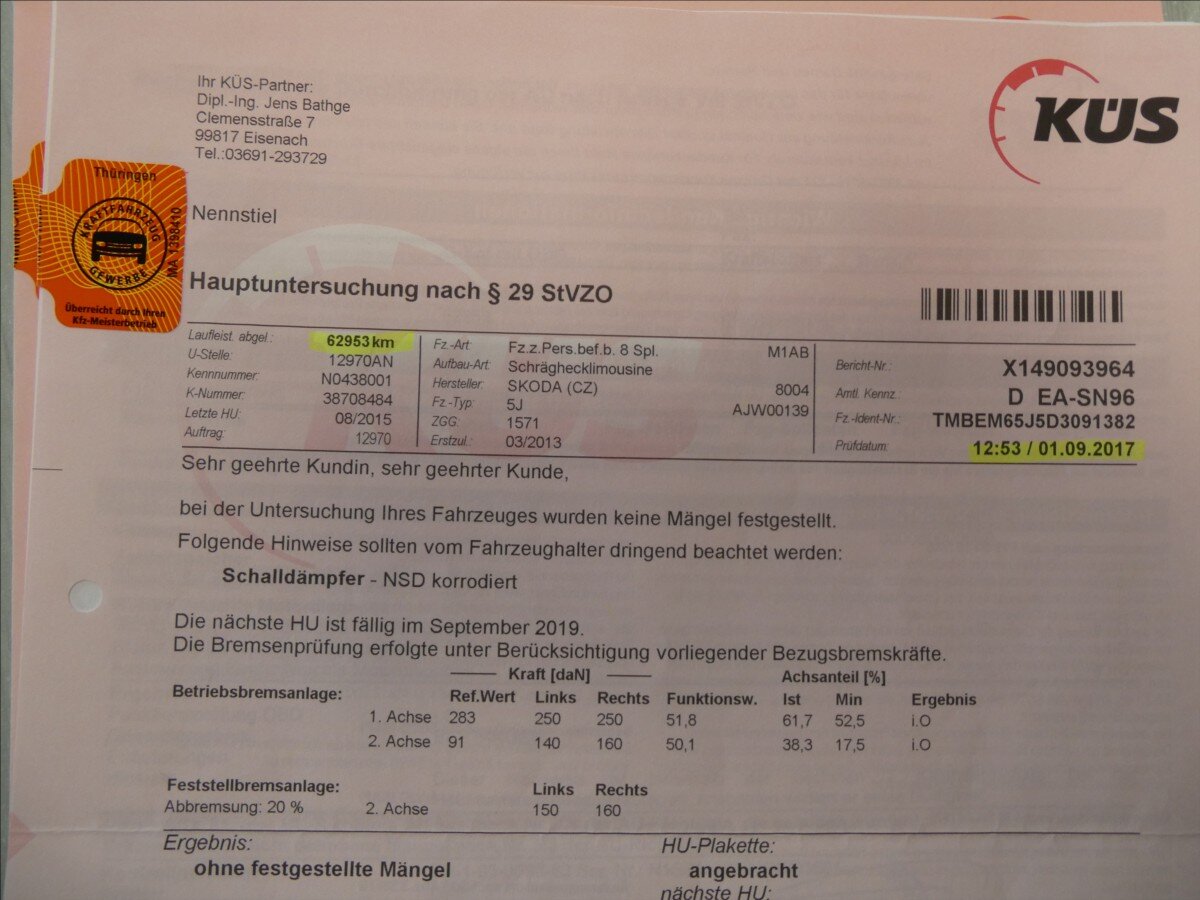 Škoda Fabia Hatchback 1,2 l 63 kw