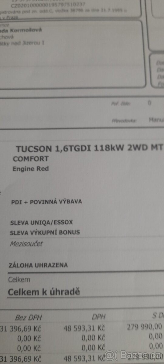 Hyundai Tucson SUV / Terénní 0,0 118 kw